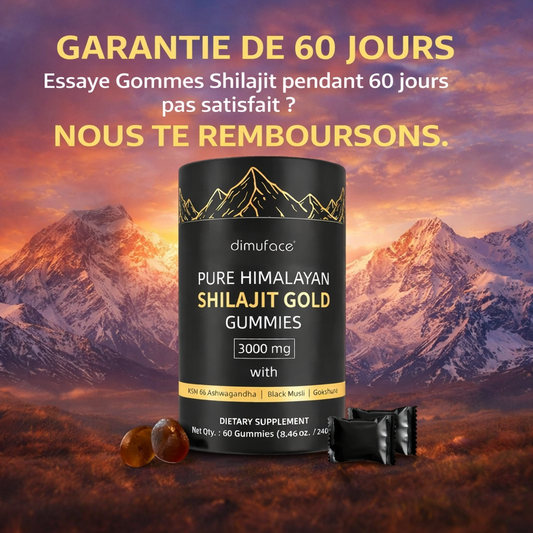 Gummies Shilajit Gold Himalayan – 3000 mg 🔥 Boost d'énergie et de vitalité naturelle
